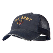 US Army Logo Embroidered Low Profile Cotton Mesh Cap