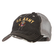 US Army Logo Embroidered Low Profile Cotton Mesh Cap