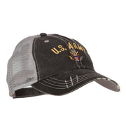 US Army Logo Embroidered Low Profile Cotton Mesh Cap