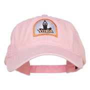 Yoga Pose Patched Washed Cap