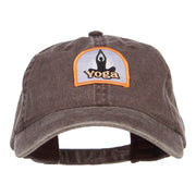 Yoga Pose Patched Washed Cap