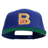 Letter B with Basketball Embroidered Wool Blend Prostyle Snapback - Royal OSFM