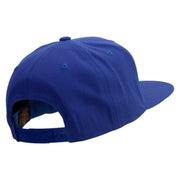 Letter B with Basketball Embroidered Wool Blend Prostyle Snapback - Royal OSFM