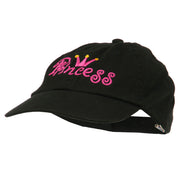 Youth Princess Embroidered Washed Chino Twill Cap