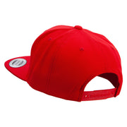 Letter B with Basketball Embroidered Wool Blend Prostyle Snapback - Red OSFM