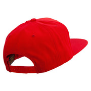 Letter B with Basketball Embroidered Wool Blend Prostyle Snapback - Red OSFM