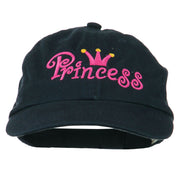 Youth Princess Embroidered Washed Chino Twill Cap