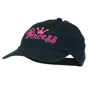 Youth Princess Embroidered Washed Chino Twill Cap