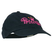 Youth Princess Embroidered Washed Chino Twill Cap