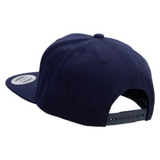 Letter B with Basketball Embroidered Wool Blend Prostyle Snapback - Navy OSFM