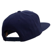 Letter B with Basketball Embroidered Wool Blend Prostyle Snapback - Navy OSFM