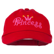 Youth Princess Embroidered Washed Chino Twill Cap