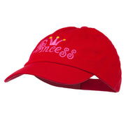 Youth Princess Embroidered Washed Chino Twill Cap