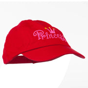 Youth Princess Embroidered Washed Chino Twill Cap