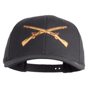 U.S. Army Infantry Embroidered Retro Cotton Blend Snapback Cap - Charcoal OSFM