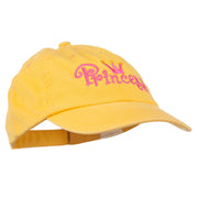 Youth Princess Embroidered Washed Chino Twill Cap