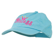 Youth Princess Embroidered Washed Chino Twill Cap