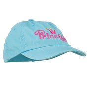 Youth Princess Embroidered Washed Chino Twill Cap