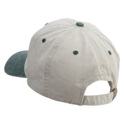 Playing Soccer Logo Embroidered Pigment Dyed Wash Cap - Beige-Green OSFM