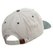 Playing Soccer Logo Embroidered Pigment Dyed Wash Cap - Beige-Green OSFM