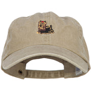 Yorkshire Terrier Embroidered Washed Cotton Twill Cap