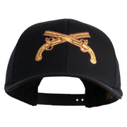 U.S. Army Military Police Insignia Embroidered Retro Cotton Blend Snapback Cap - Black OSFM