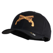 U.S. Army Military Police Insignia Embroidered Retro Cotton Blend Snapback Cap - Black OSFM
