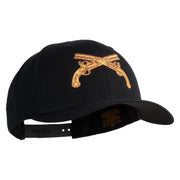 U.S. Army Military Police Insignia Embroidered Retro Cotton Blend Snapback Cap - Black OSFM