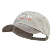 Playing Soccer Logo Embroidered Pigment Dyed Wash Cap