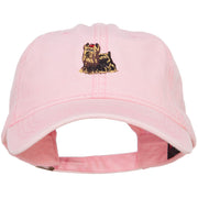 Yorkshire Terrier Embroidered Washed Cotton Twill Cap