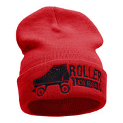 Roller Derby Roller Skate Embroidered Long Beanie