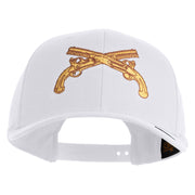U.S. Army Military Police Insignia Embroidered Retro Cotton Blend Snapback Cap - White OSFM