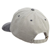 Playing Soccer Logo Embroidered Pigment Dyed Wash Cap - Beige-Black OSFM