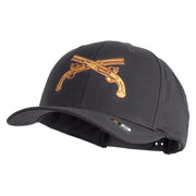 U.S. Army Military Police Insignia Embroidered Retro Cotton Blend Snapback Cap - Charcoal OSFM