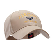 Airman Veteran Embroidered Solid Cotton Twill Low Profile Strap Cap