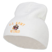 US Army Retired Military Embroidered Short Beanie