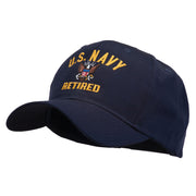 US Navy Retired Military Embroidered Cap