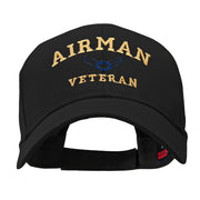 Airman Veteran Embroidered Solid Cotton Twill Low Profile Strap Cap