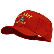 US Navy Retired Military Embroidered Cap