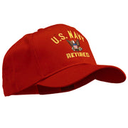 US Navy Retired Military Embroidered Cap