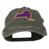 New York State Map Embroidered Cap