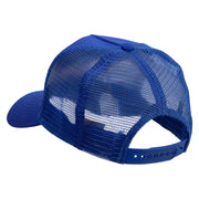 Letter Q with Baseball Embroidered Five Panels Prostyle Trucker Mesh Cap - Royal OSFM