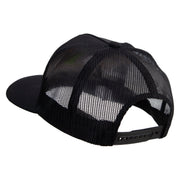 Letter Q with Baseball Embroidered Five Panels Prostyle Trucker Mesh Cap - Black OSFM