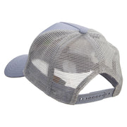 Letter Q with Baseball Embroidered Five Panels Prostyle Trucker Mesh Cap - Grey OSFM