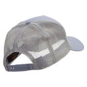 Letter Q with Baseball Embroidered Five Panels Prostyle Trucker Mesh Cap - Grey OSFM