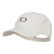 Low Battery Symbol Embroidered Cotton Cap