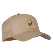 US Navy Seabee Retired Military Embroidered Solid Cotton Pro Style Cap