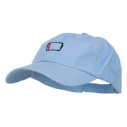 Low Battery Symbol Embroidered Cotton Cap