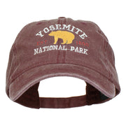 Yosemite National Park Embroidered Washed Cap