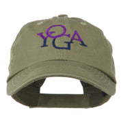 Yoga in two colors Embroidered Cap